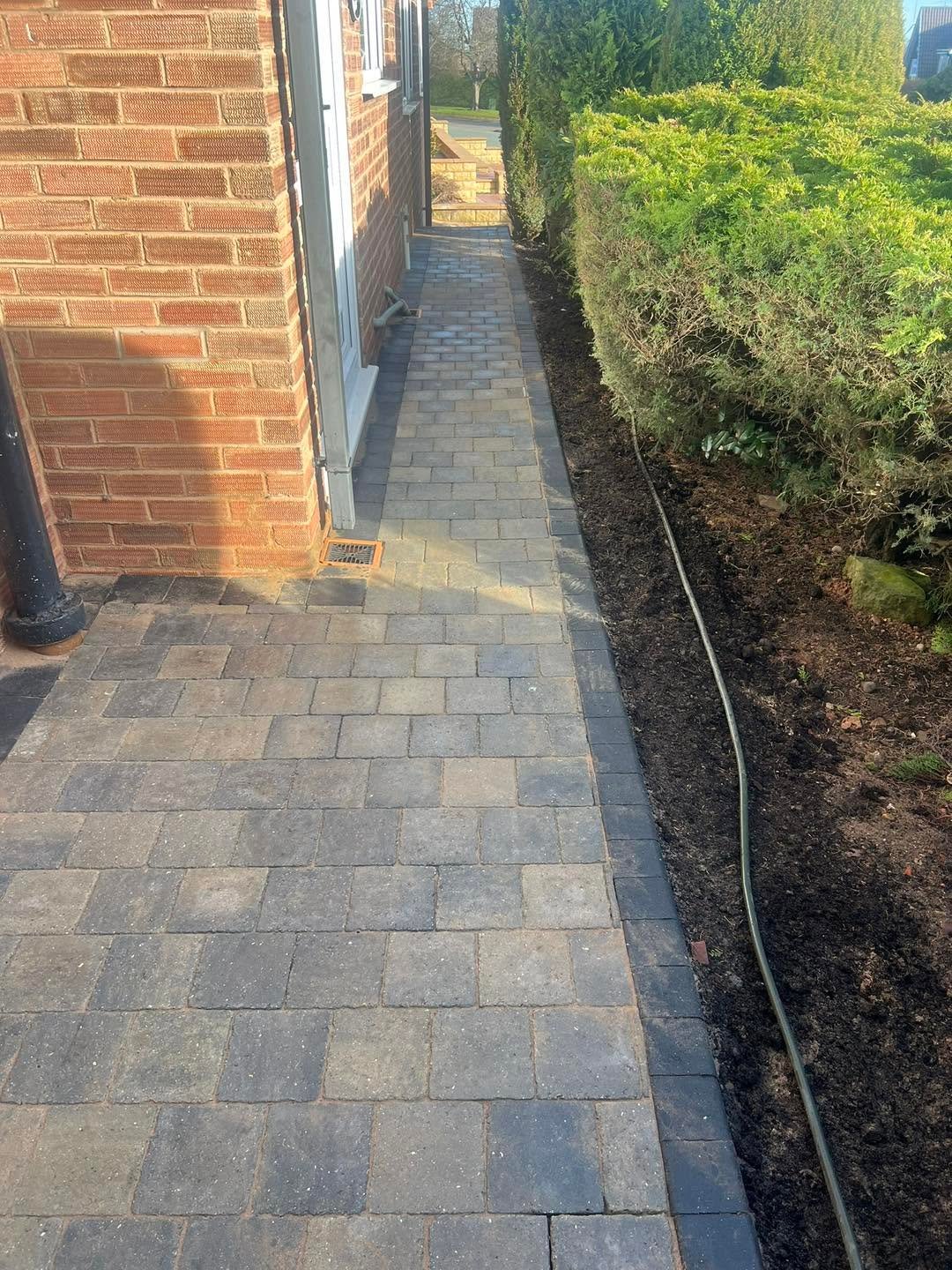Modern Front Driveway Entrance